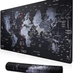 Professional Large Mouse Pad & Computer Game Mouse Mat (35.4x15.7x0.1IN, Map) (90 * 40 Map)